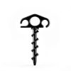Tent Stakes Ground Anchors 6 Pack Black Spiral 9.4 Inch Heavy Duty-1