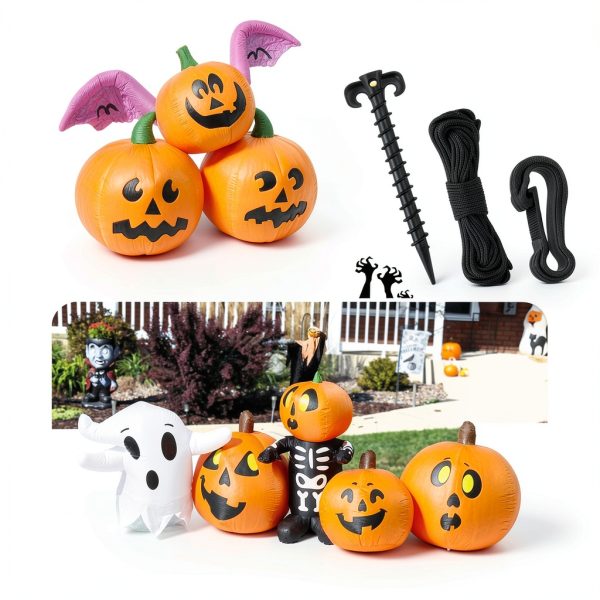 AUGSUN Plastic Inflatable Stakes 27pcs Black Heavy Duty Garden Stakes-5