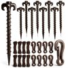 AUGSUN Plastic Inflatable Stakes 27pcs Black Heavy Duty Garden Stakes-0