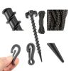 AUGSUN Plastic Inflatable Stakes 27pcs Black Heavy Duty Garden Stakes-2