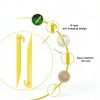 Plastic Tent Pegs GDLPZM 24pcs 9 Inch Yellow Heavy Duty Tent Stakes-2