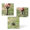 Tent Stakes Ground Anchors 6 Pack Black Spiral 9.4 Inch Heavy Duty-3