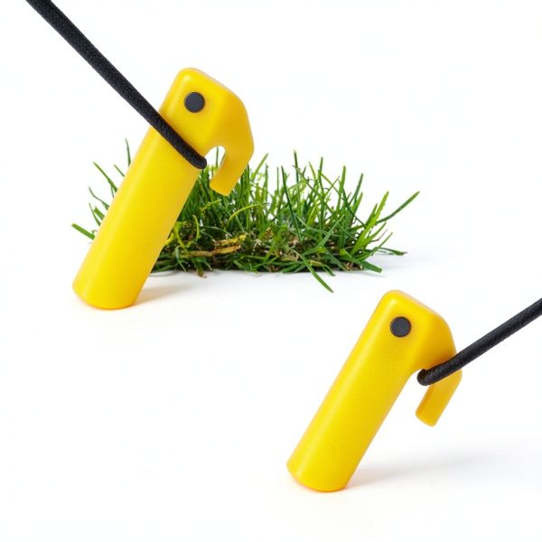Plastic Tent Pegs GDLPZM 24pcs 9 Inch Yellow Heavy Duty Tent Stakes-4