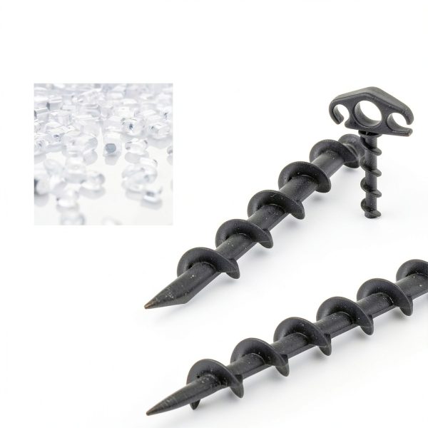 Tent Stakes Ground Anchors 6 Pack Black Spiral 9.4 Inch Heavy Duty-2