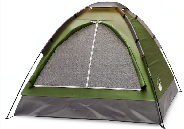 2-Person Camping Tent - Shelter with Rain Fly and Carrying Bag - Lightweight Outdoor Tent for Backpacking, Hiking, and Beach by Wakeman (Green)-0