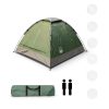 2-Person Camping Tent - Shelter with Rain Fly and Carrying Bag - Lightweight Outdoor Tent for Backpacking, Hiking, and Beach by Wakeman (Green)-1