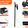 8/16/32 Pack 8in Heavy Duty Forged Steel Tent Stakes, with Storage Bag, for Camping-2