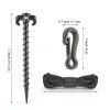 AUGSUN Plastic Inflatable Stakes 27pcs Black Heavy Duty Garden Stakes-1