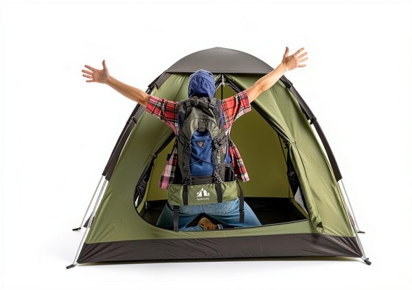 Night Cat Backpacking Tent Waterproof Army Green 1-2 Person-5