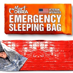 Emergency Sleeping Bag Mart Cobra Mylar Bivy Sack Orange 84x36-0