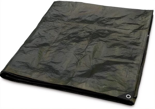 Waterproof Camping Tarp Amazon Basics Dark Green 9.5x11.3 ft-2