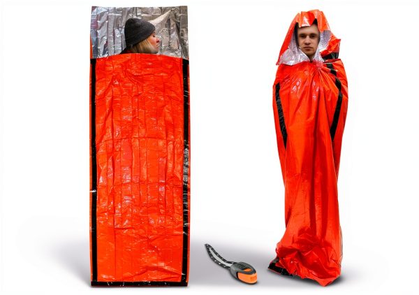 Emergency Sleeping Bag 2 Pack by Leberna Portable Mylar Survival Bivy-3