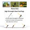 Tent Stakes 8 Pack Heavy Duty Metal Pegs by RIY 8 Inch Unbreakable-8
