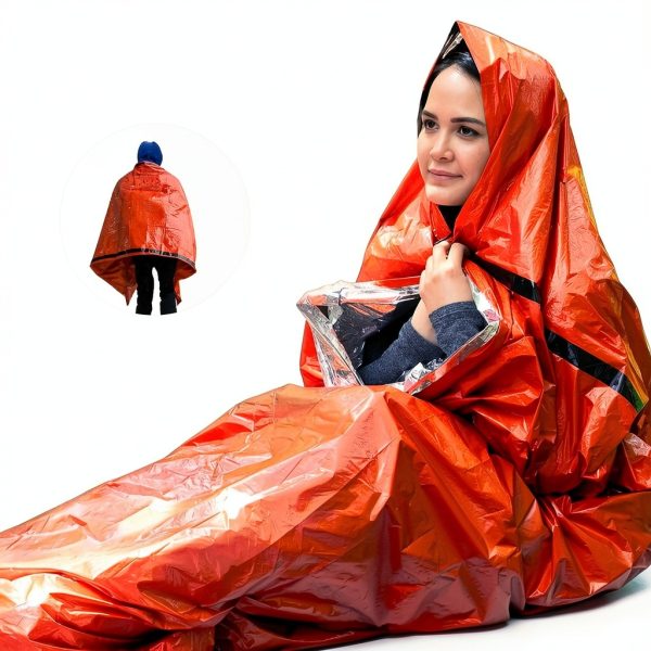 Emergency Sleeping Bag Mart Cobra Mylar Bivy Sack Orange 84x36-3
