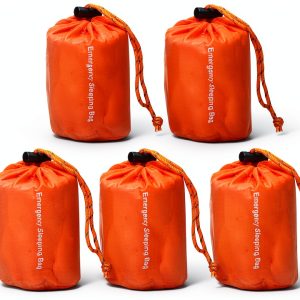 Emergency Sleeping Bag NovaMedic 5 Pack 84x36 Mylar Bivy Orange-0