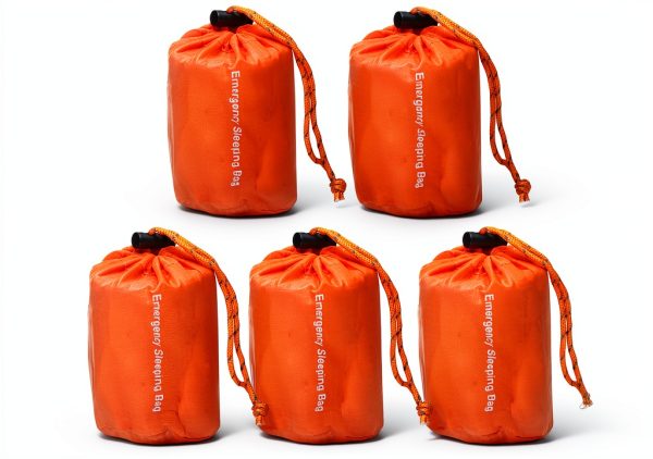 Emergency Sleeping Bag NovaMedic 5 Pack 84x36 Mylar Bivy Orange-0